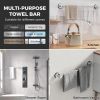 Adjustable Suction Cup Towel Bar for Bathroom Wall,14.6Inch~24 Inch Towel Racks for Bathroom